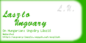 laszlo ungvary business card